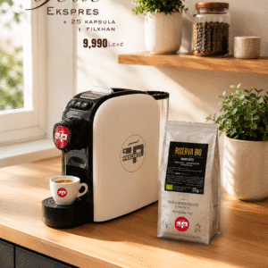 Oferte Ekspres Biodegradabile + 25 Kapsula + 1 Filxhan